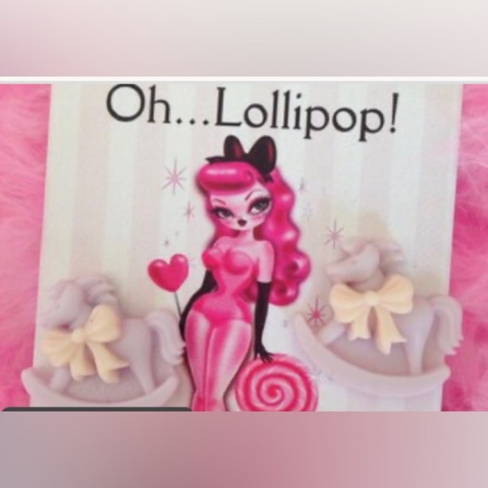 Oh lollipop sugar doll rocking horse Lolita doll earrings Baby bow pastel goth
